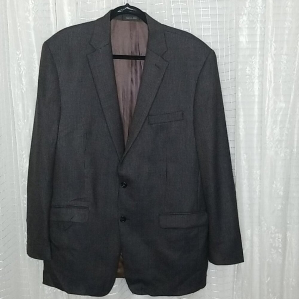Charcoal Grey Ralph Lauren x Macy's 100% Wool Blazer Suit Jacket Men’s 44L